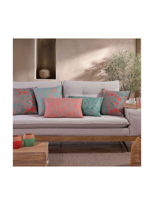 Nef-Nef Homeware Perna De Canapea Floriva Din 100% Bumbac Coral 35x55 Cm