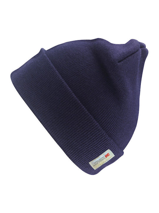 Beanie Unisex Knitted Beanie in Navy Blue Colour