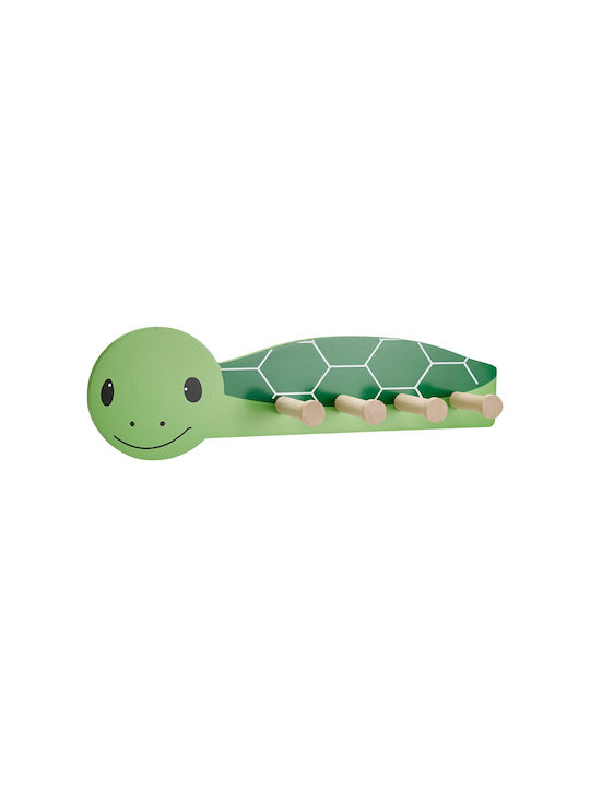 Kids Multi Hook Wooden Hanger 35.5x6.5x10cm