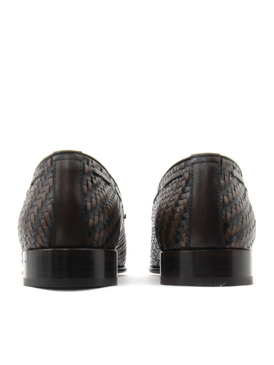 Δερμάτινα Ανδρικά Loafers σε Καφέ Χρώμα