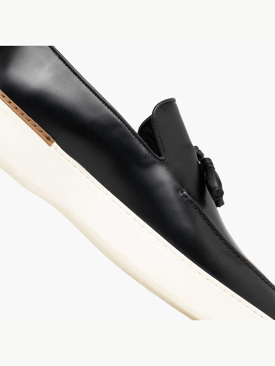 Leather Men's Loafers in Black Colour