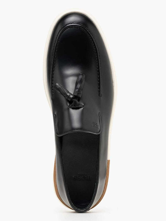Leather Men's Loafers in Black Colour