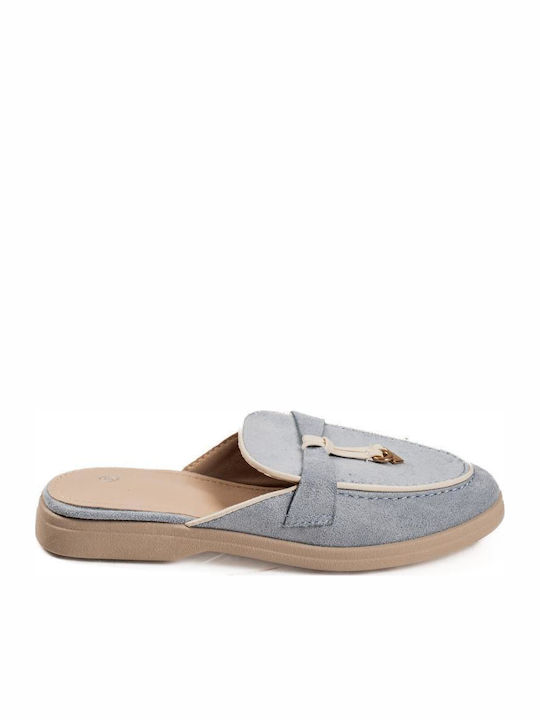 Flat Mules σε Γαλάζιο Χρώμα