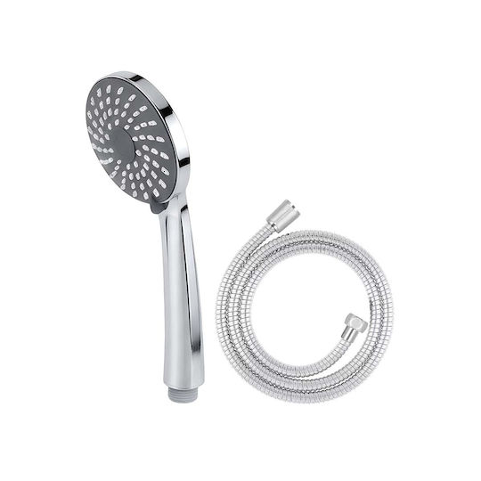 Avizar Multifunction Shower Set Shower Head 1.5m Stainless Steel Hose Silver