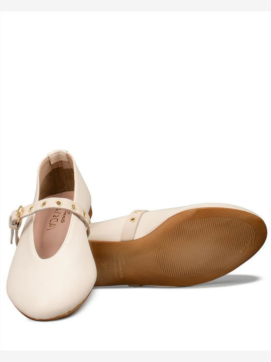 Damen Ballerinas in Weiß Farbe