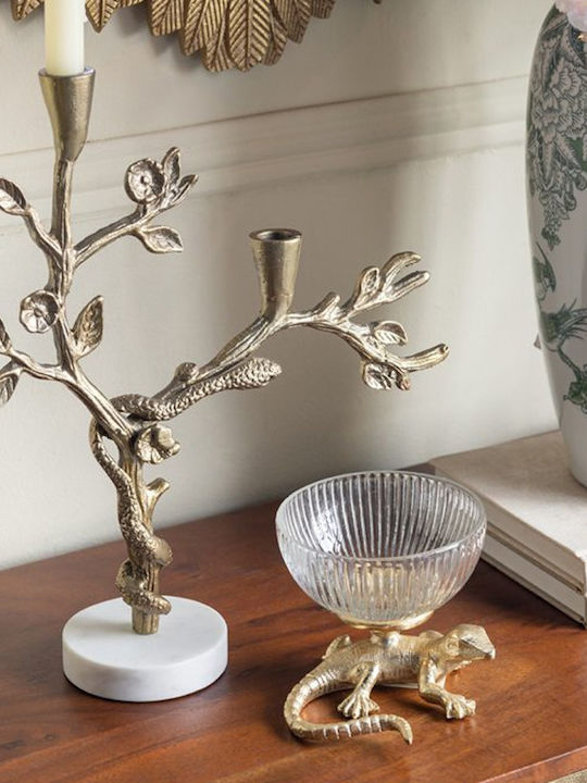 Artekko Noble Decorative Bowl Metal Gold 12.7x12.7cm
