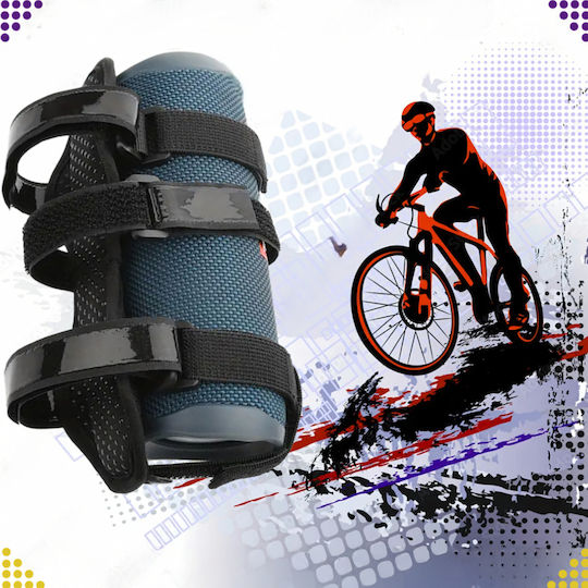 Suport Bidon Bicicletă Trotinetă Zola Prindere cu Velcro Ghidon Cadru Montare Circumferință Maximă 35 Cm PVC Negru