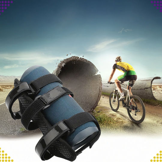Suport Bidon Bicicletă Trotinetă Zola Prindere cu Velcro Ghidon Cadru Montare Circumferință Maximă 35 Cm PVC Negru