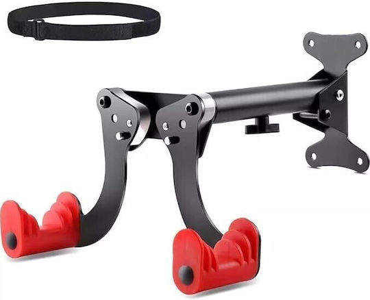 Suport De Perete Pentru Bicicletă Zola 2 Brațe Reglabile 19-37 Cm Accesorii Montare Oțel Antiderapant Incluse 37 X 17.5 Cm Negru Roșu