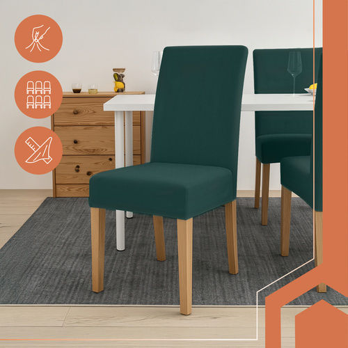 Husă Elastică Scaun Verde 65x40cm 6 Bucăți