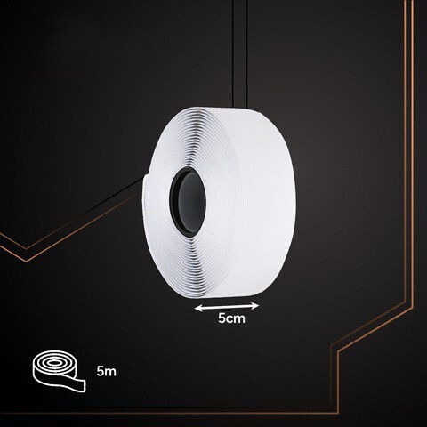 Bandă Adezivă Cu Cârlig Și Buclă Albă 5mx50mm