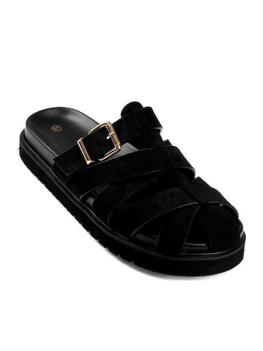 Дамски Сандали Flatforms Черни