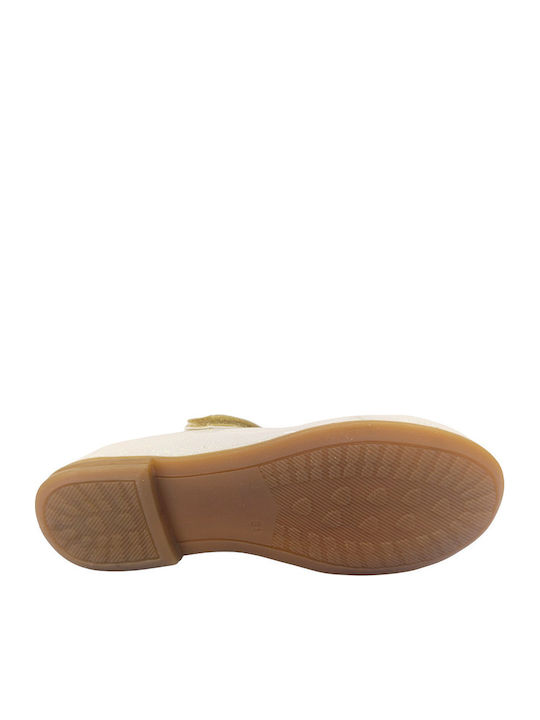 Kids Pumps & Ballerinas Anatomical with Hoop & Loop Closure White
