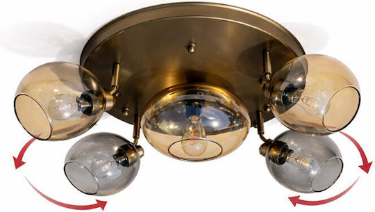 Deckenleuchte montieren 60cm Gold