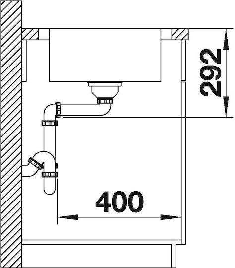 Blanco Chiuvetă Bucătărie Drop-In Inox Periat cu Robinet L78xL50cm Gri