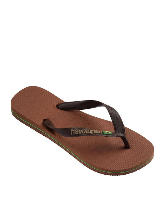 Brasil Logo Slapi Bărbați Flip Flops Portocalii