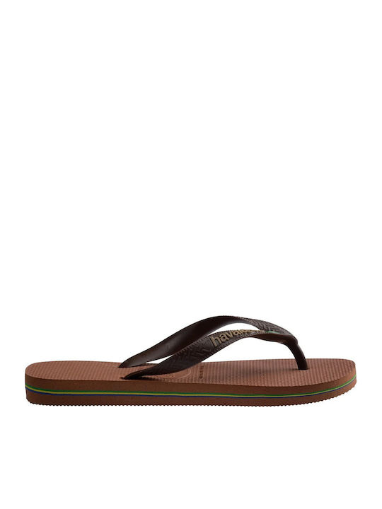 Brasil Logo Slapi Bărbați Flip Flops Portocalii