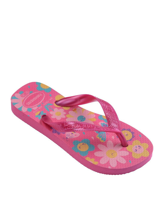 Havaianas Kids' Flip Flops Pink Flores Top