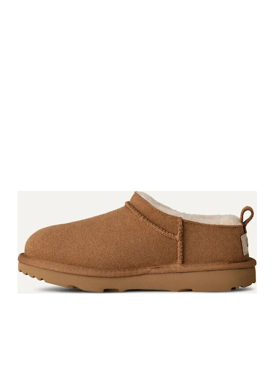Classic Micro Kinderhausschuhe Braun
