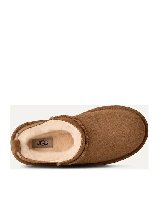 Classic Micro Kinderhausschuhe Braun
