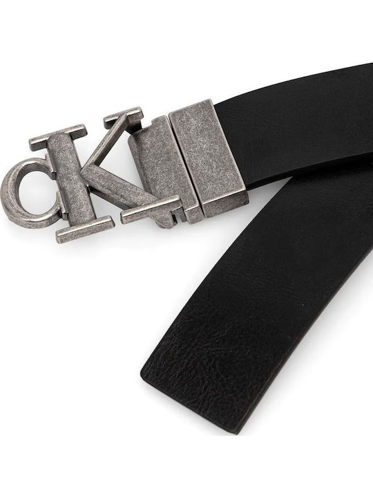 Men's Leather Double Sided Black Belt