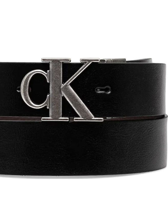 Men's Leather Double Sided Black Belt