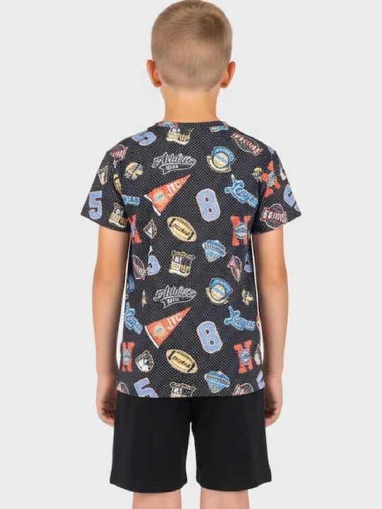 Joyce Kinderbekleidungssets mit Sommer-Shorts 2 Stück Schwarz Joyce Kinderbekleidungssets mit Sommer-Shorts 2 Stück Schwarz