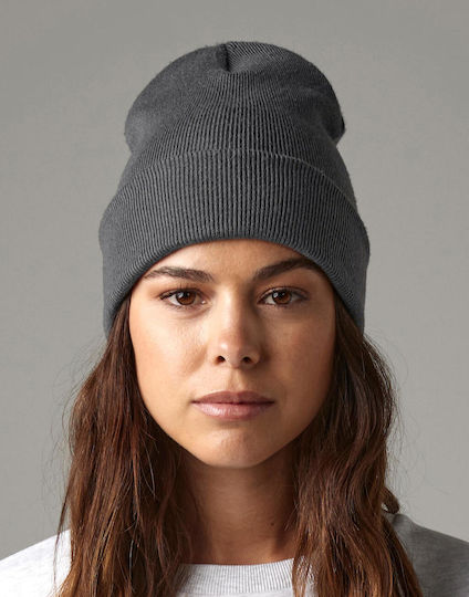 Beanie Unisex Strickmütze in Grau Farbe