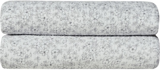 Kentia Evanthia Muslin Blanket Half Double 180x240cm Light Blue