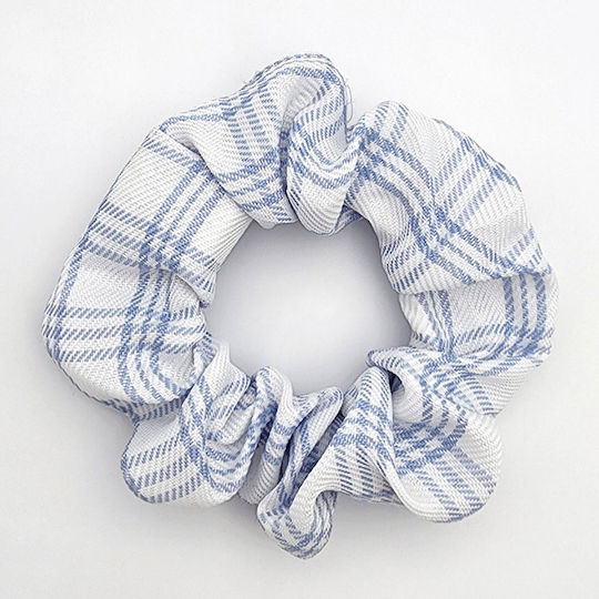 Avizar Klassischer Scrunchy Haar In Flanell Karo Minimalist Weiß Schwarz