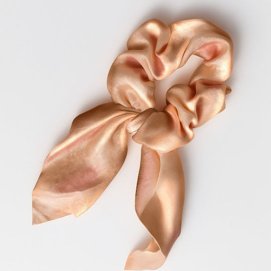 Avizar Haargummis Kurzes Haarband Aus Samt Schmetterling Elegant Beige