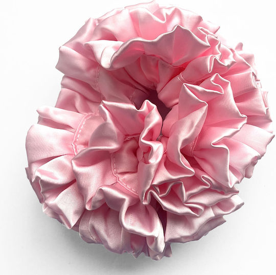 Avizar Ластик За Коса Scrunchie Maxi От Гладък Сатен Въздушен Ежедневен Розов