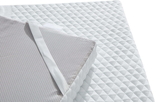 Mattress Topper Double Memory Foam with Removable Cover and Strapped 150x200x8cm