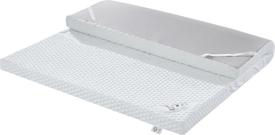 Mattress Topper Double Memory Foam with Removable Cover and Strapped 150x200x8cm