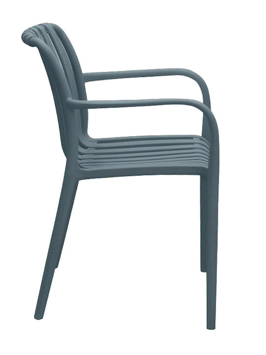 Gartenstühle Polypropylen Grau 54,5x41x81cm