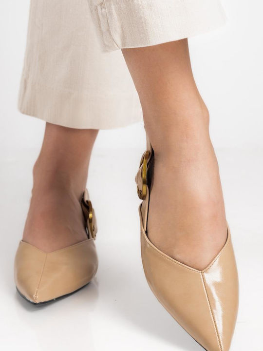 Women's Ballerina Shoes Slingback Beige