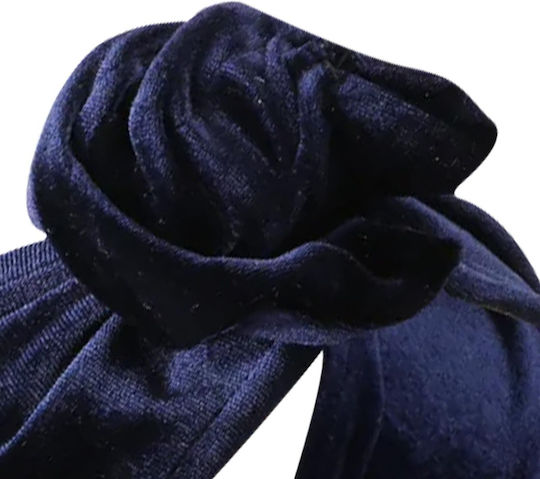 Avizar Banner Style Turban Casual Hair In United Velvet Modern Navy Blue Navy Blue