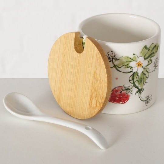 Boltze Set Of Red Bamboo Lunch Boxes 7.5x8cm 2 Pieces