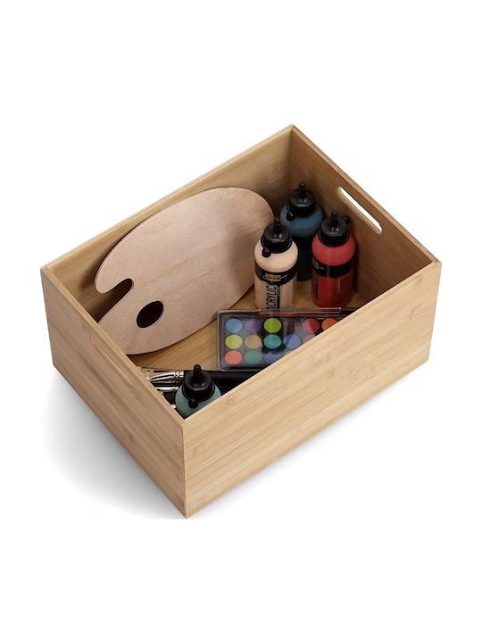 Zeller Wooden Storage Box with Lid Brown 40x30x21cm
