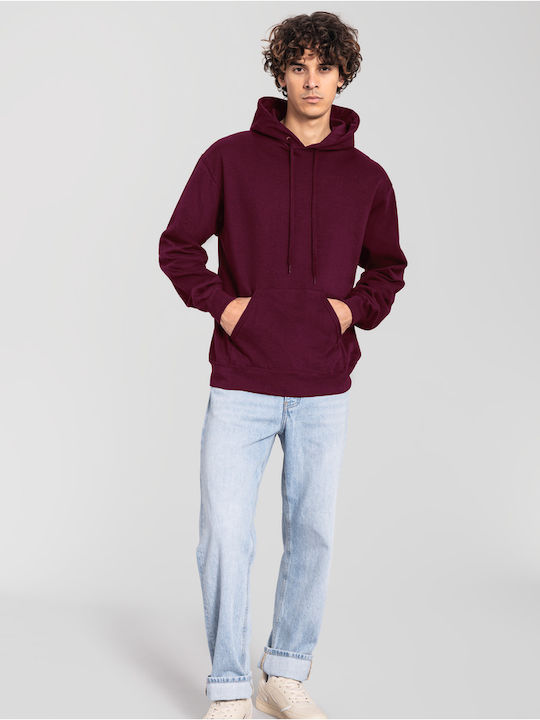 Fruit of the Loom Men's Promotional Long Sleeve Sweatshirt Burgundy