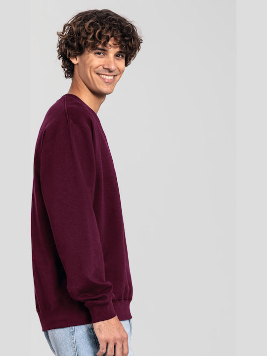 Fruit of the Loom Men's Promotional Long Sleeve Sweatshirt Burgundy