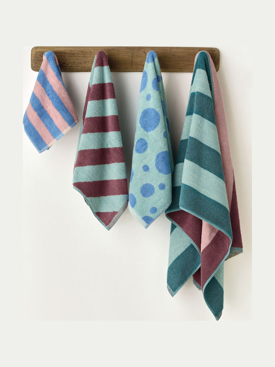 Kentia Face Towel Listra 50x90cm Turquoise Weight 550gr/m²