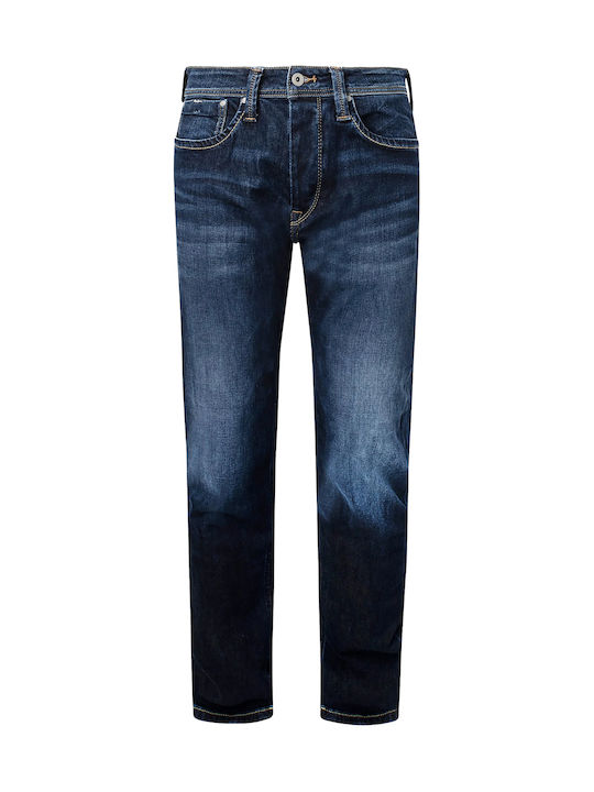 Cash 34 Men's Jeans Pants with Regular Straight Fit Blue