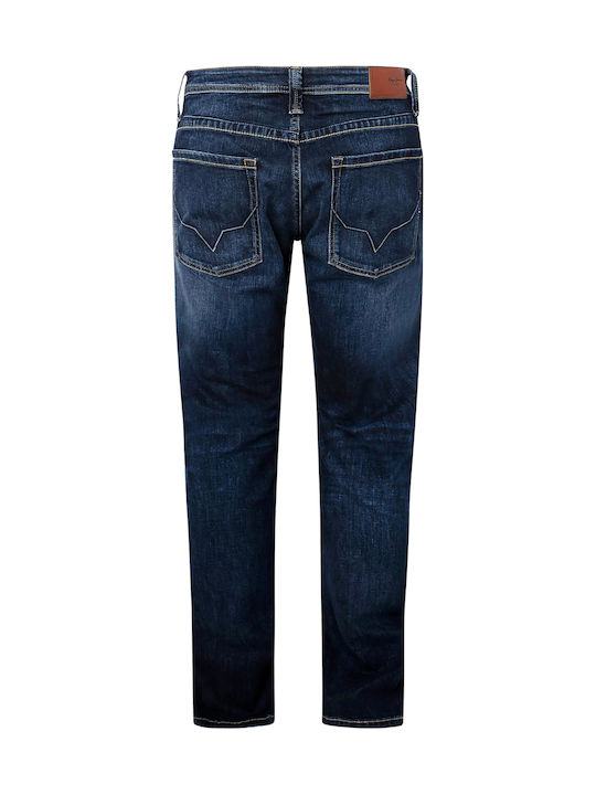 Cash 34 Men's Jeans Pants with Regular Straight Fit Blue