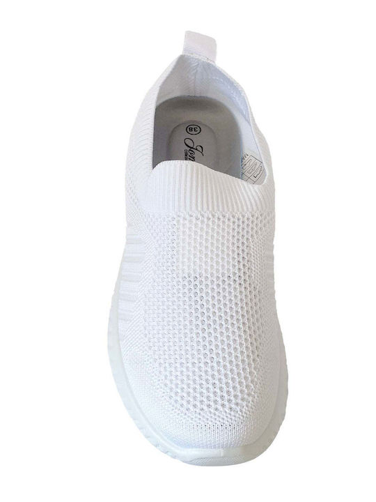 Дамски Slip-On Текстилни Бели