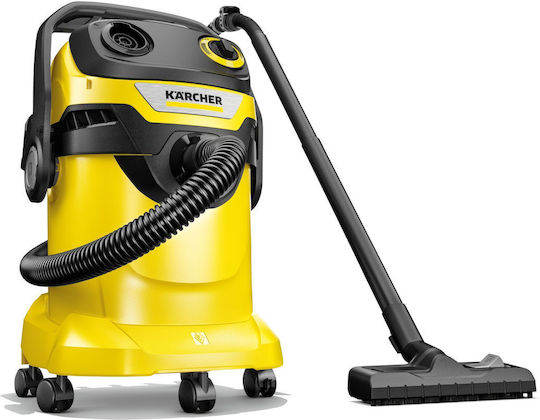 Karcher WD 5 Прахосмукачка за Мокро/Сухо Почистване 1200W с Пластмасов Контейнер 25л