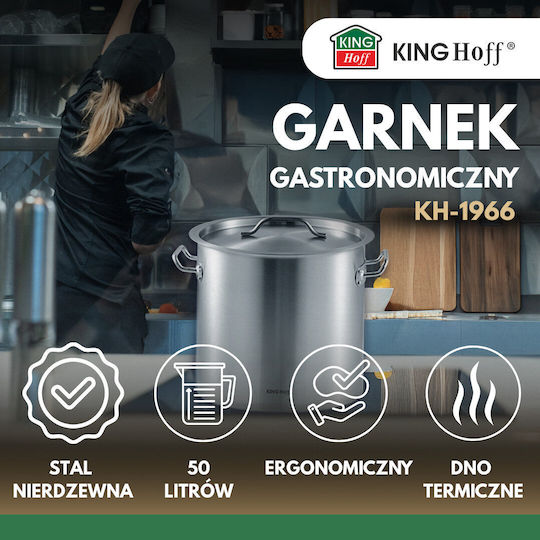 KING Hoff Ανοξείδωτη Κατσαρόλα Μαρμίτα 50lt / 40cm KING Hoff Ανοξείδωτη Κατσαρόλα Μαρμίτα 50lt / 40cm