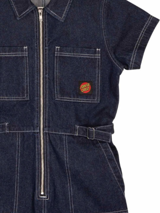 Women’s Denim One-piece Shorts Blue