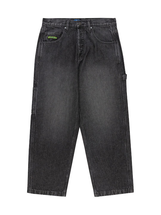 Worker Men's Jeans Pants with Loose Baggy Fit Black