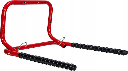 Suport Bicicletă Montat pe Perete Zola Suspendabil Potrivit Pentru Toate Tipurile de Biciclete Rabatabil 52x52x30 cm Negru Roșu